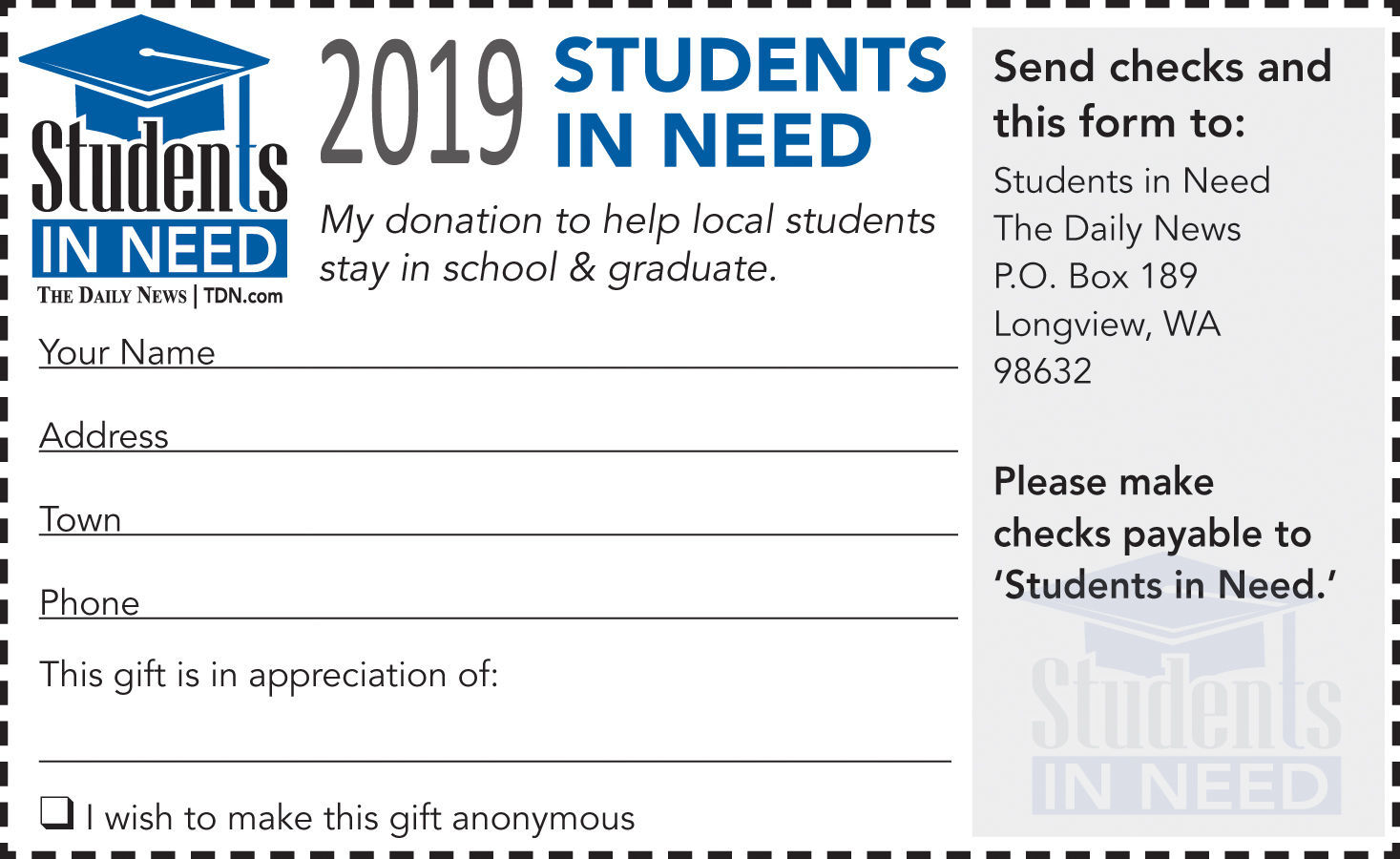 Students in Need Coupon – 2019